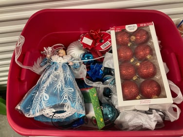 Lot of Christmas decorations