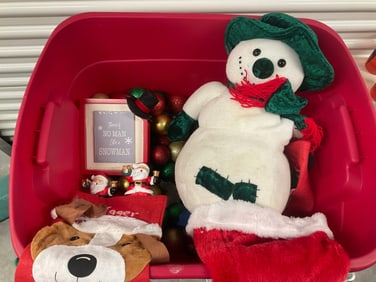 Lot of Christmas decorations