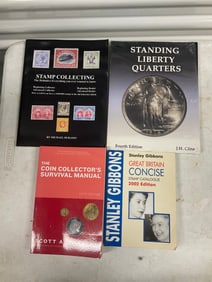 Lot of 4 Coin and Stamp books