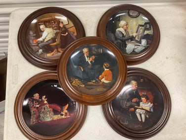 Lot of 5 norman rockwell plates