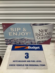 Lot of 2 advertising signs