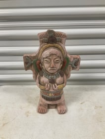 Aztec statue from Mexico 14in. tall