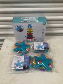 Lot of 4 Starfish shakers and a Hippo Drop