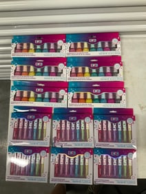 Lot of lip gloss and nail polish