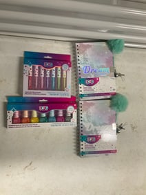 Lot of nail polish, lip gloss and Journals