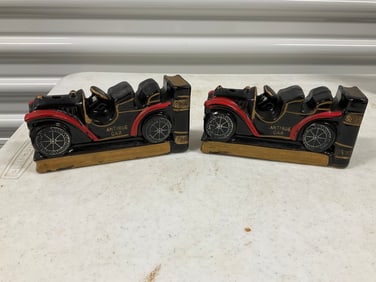 antique car marked japan bookends