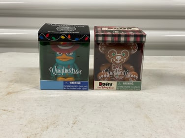 lot of 2 holiday vinylmation figures new in the package 3" tall