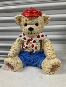 vintage rare heritage mint teddy bear cookie jar