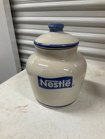 Vintage Nestle cookie jar 10in