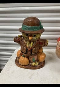 Vintage Scarecrow cookie jar 13in