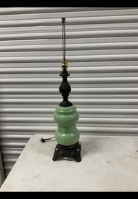 Vintage Green Lamp 33in