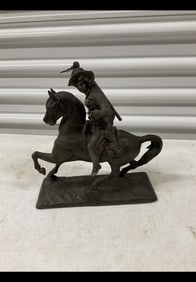 Niice Ltr Sons brass statue soldier 11in