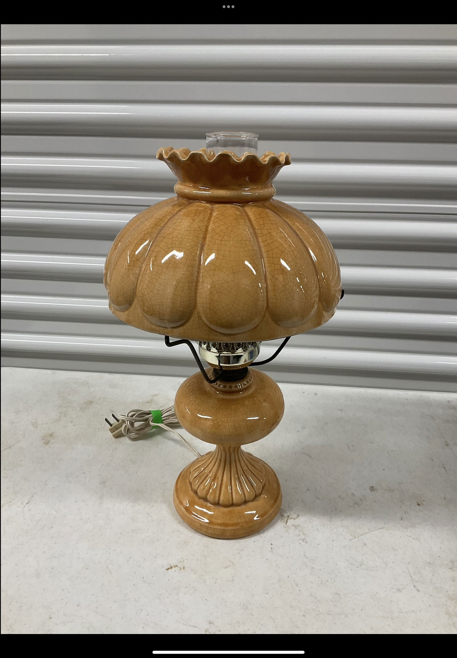 Vintage Orange lamp 18in (1 of 1)