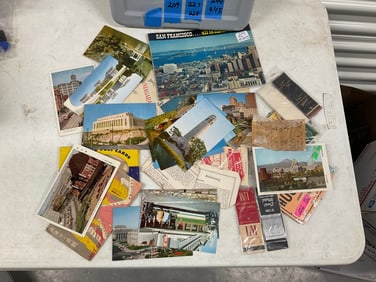 lot of vintage postcard and other paper goods
