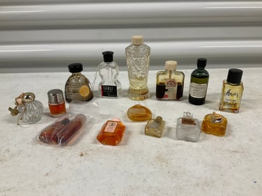 lot of vintage mini perfume bottles