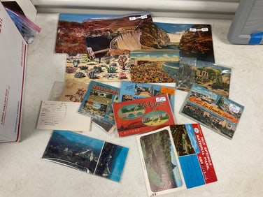 lot of various vintage postcards