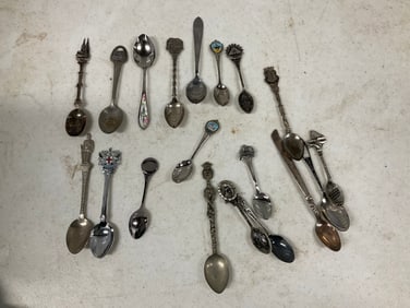 lot of souvenir spoons