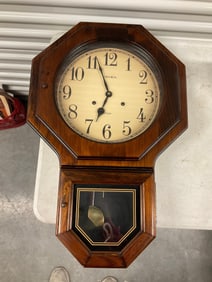 vintage Verichron 31- day Wall Clock 25x17