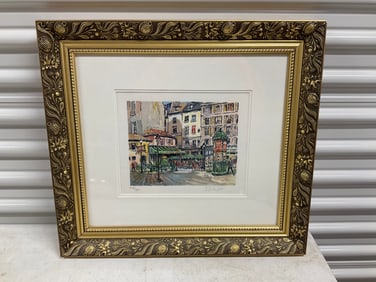 Cambier, Pierre-Eugene Paris- Place Saint Andre des Arts 1997 signed and number 272/350 21x19,