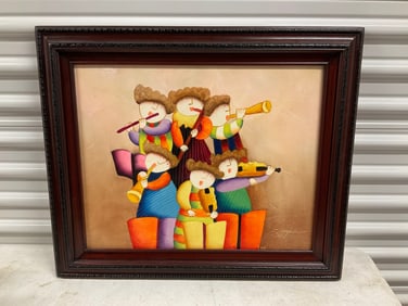 J Roybal artwork on canvas 25x22
