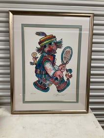 Jovan Obican lithograph framed 877/1000 30x37