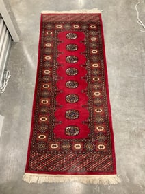 6ft genuine hand knotted oriental runner rug made in pakistan; 6ftx31"