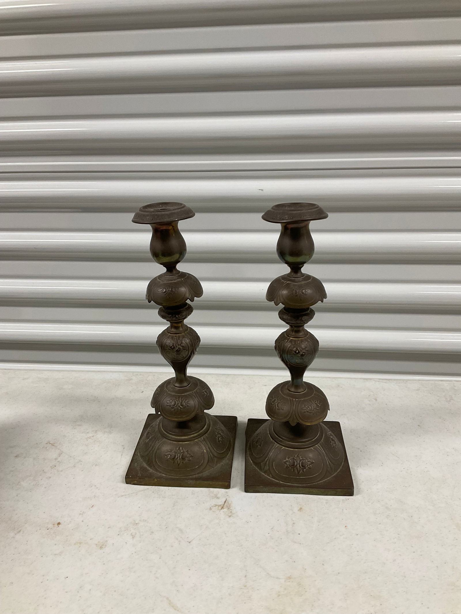 Lot of 2 sterling silver candle stick holders (1 of 1)