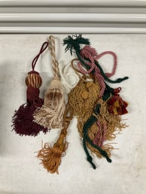 Lot of curtain rope ties