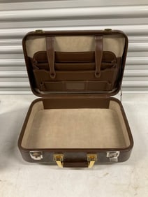 Brown leather briefcase 19x13