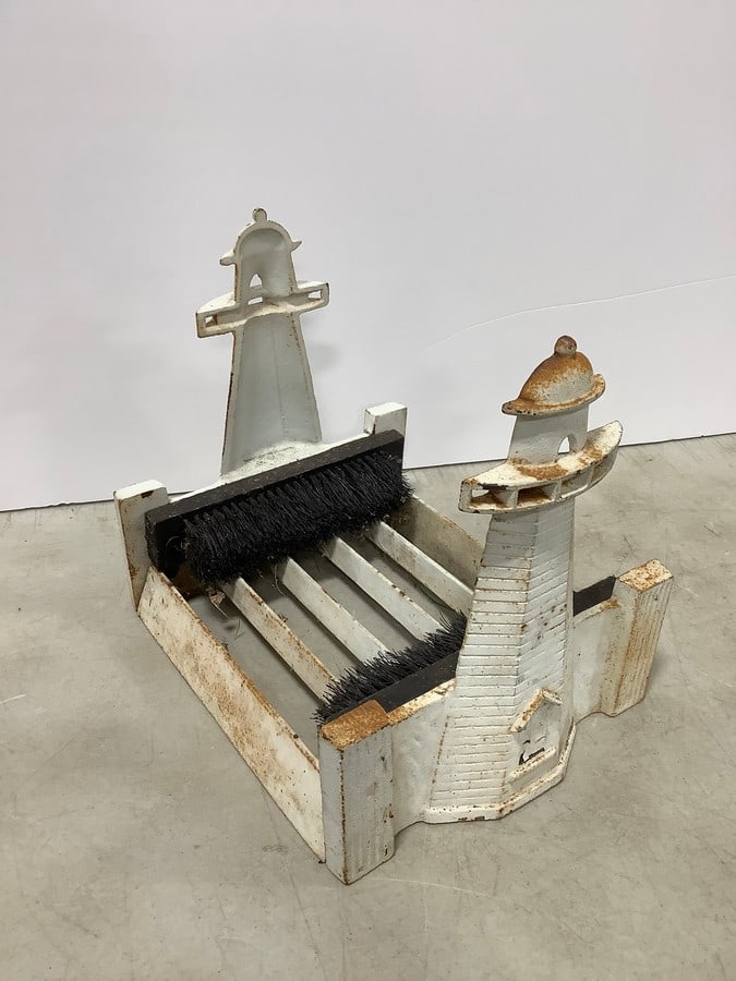 Cast iron lighthouse boot scraper(10.5in.tall) (1 of 1)