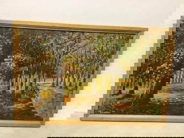 Framed painting signed H. Loomas(19in.x29.5in.)