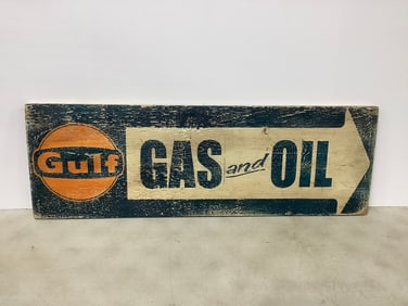Wooden Gulf sign(11.5in.x35in.)
