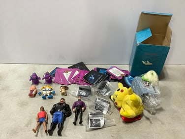 Pikachu doll, video openers,action figures, and more