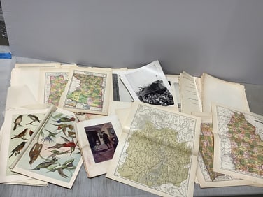 Various encyclopedia prints(maps and more)