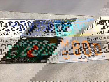 Vintage license plates(Mass. 1923 and Ohio 1927)