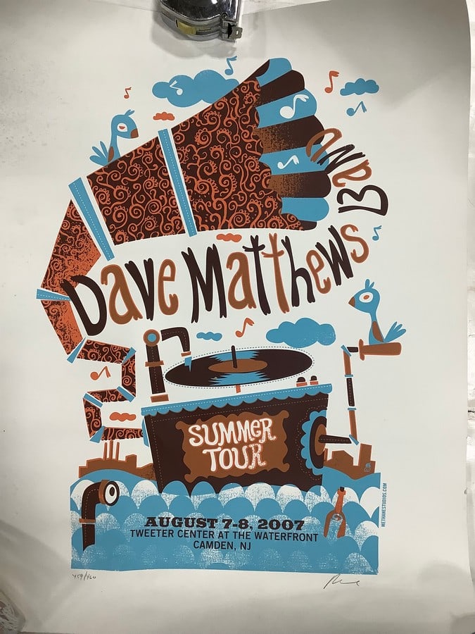 Dave Matthews Band Summer Tour 2007 poster(19in.x25in.) (1 of 1)
