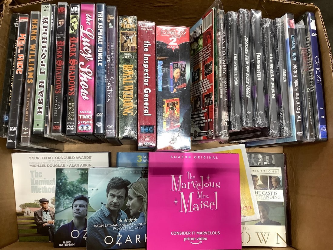 Various DVD's/VHS tapes(Frankenstein, The Wolf Man, The Inspector General, and more-some sealed) (1 of 1)