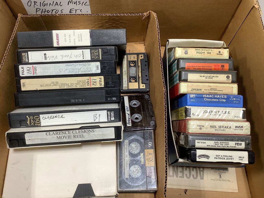 VHS tapes and 8 tracks(Johnny Lee, Neil Sedaka, Dr.Hook, and more) (1 of 1)