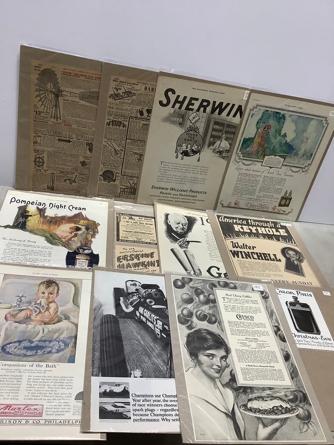 Original prints/advertisements(1912-1965-various years): Original prints/advertisements(1912-1965-various years)