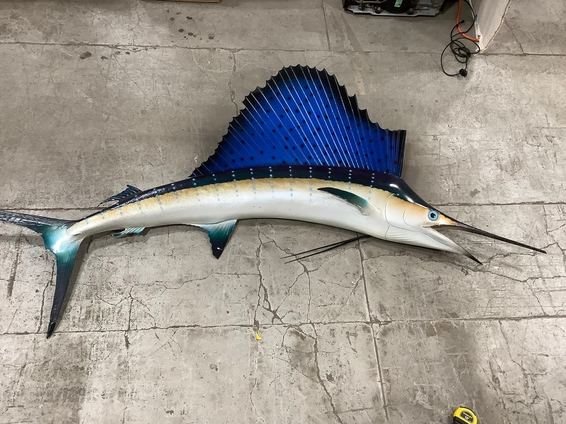 Taxidermy fish decor(72in.x34in.-year not listed): Taxidermy fish decor(72in.x34in.-year not listed)