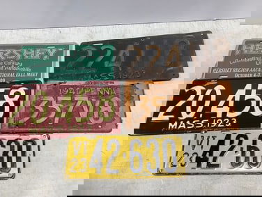 Vintage license plates