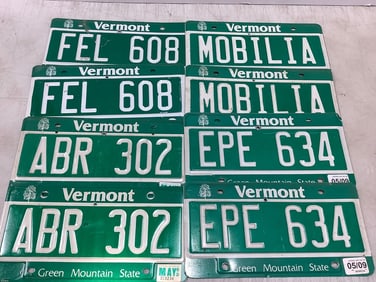 Vermont license plates