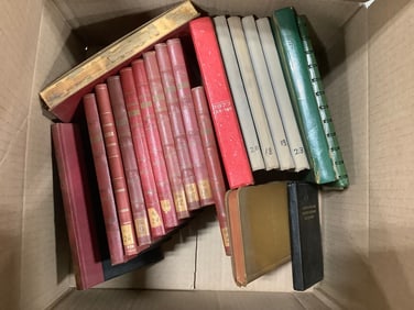 Vintage record books of data and more