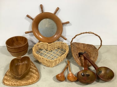 MCM teak bowls, ladels, and more