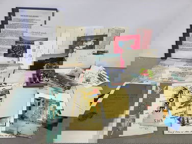 Vintage ephemera(lottery tickets, letters, cards, and more)