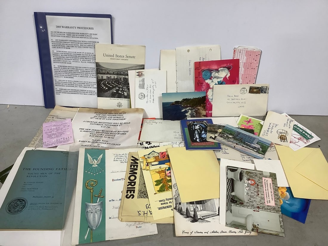 Vintage ephemera(lottery tickets, letters, cards, and more): Vintage ephemera(lottery tickets, letters, cards, and more)