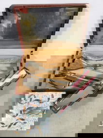 Vintage utensils with organizer case(14in.x10in.x5in.)