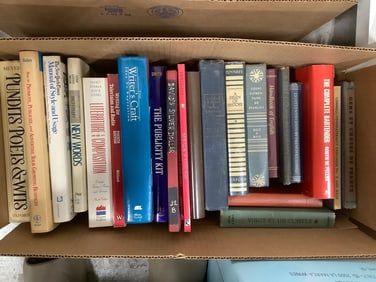 Vintage books(The Writer's Craft, The Publicity Kit, Eighteenth Century French Readingd, and more)