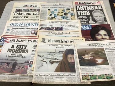 2001 newspapers(New York Post, The Jersey Journal, and more)