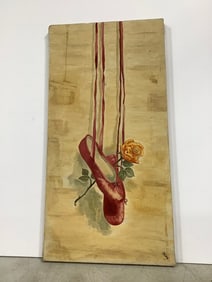 Ballet canvas painting signed Jeme(12in.x24in.)
